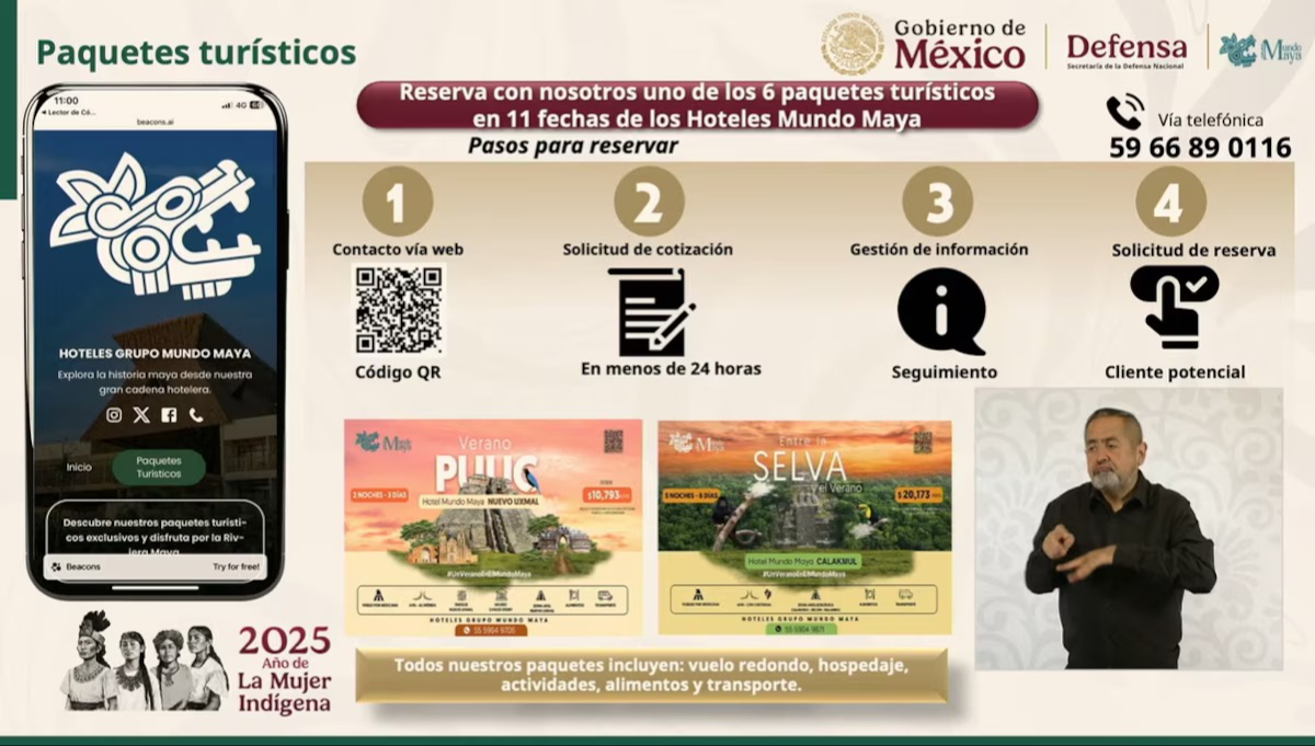 Los paquetes tendrán un precio de 16 mil 828 pesos hasta los 24 mil 821 pesos