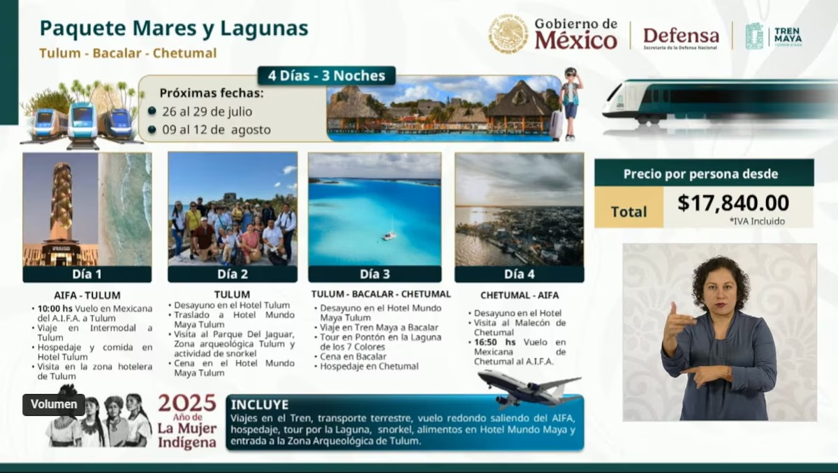 Paquetes turísticos del Tren Maya