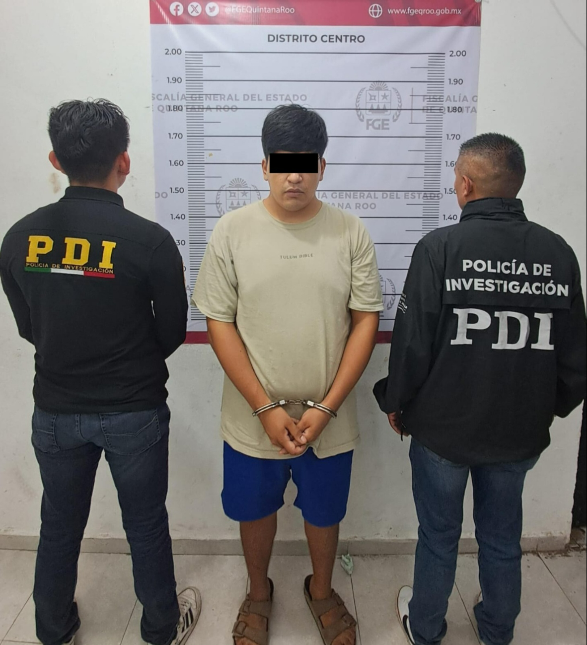 El individuo fue acompañado al aeropuerto de Cancún para ser trasladado a la CDMX