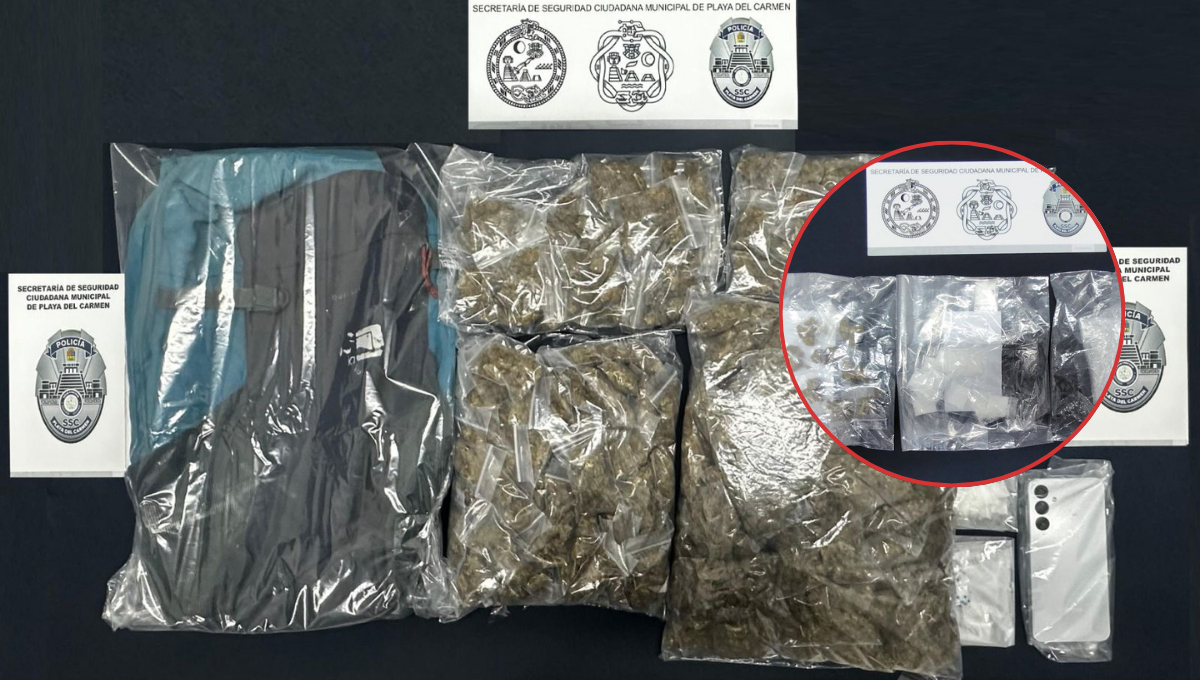 Las sustancias identificadas fueron marihuana, cocaína y cristal