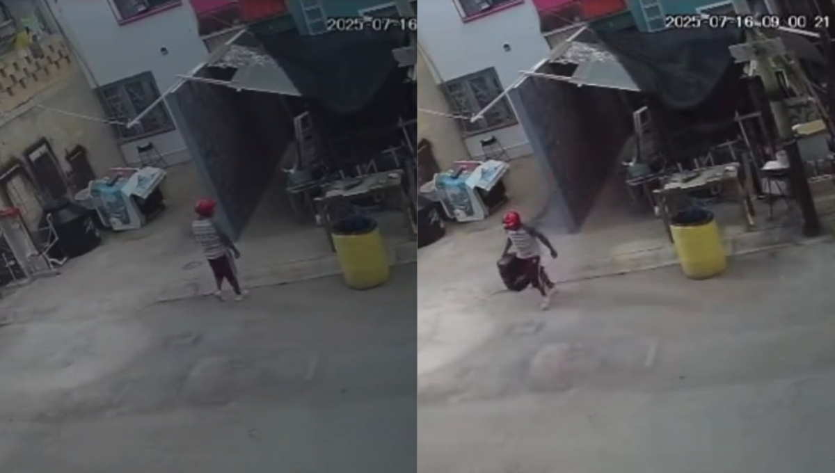 Captan a menor robando  en el fraccionamiento La Guadalupana de Cancún: VIDEO