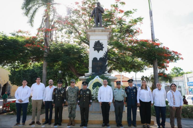 Conmemoran 153 aniversario luctuoso de Benito Juárez García