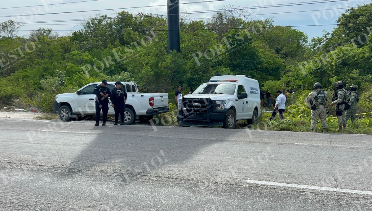 Los cuerpos fueron levantados y trasladados a las instalaciones de la Semefo