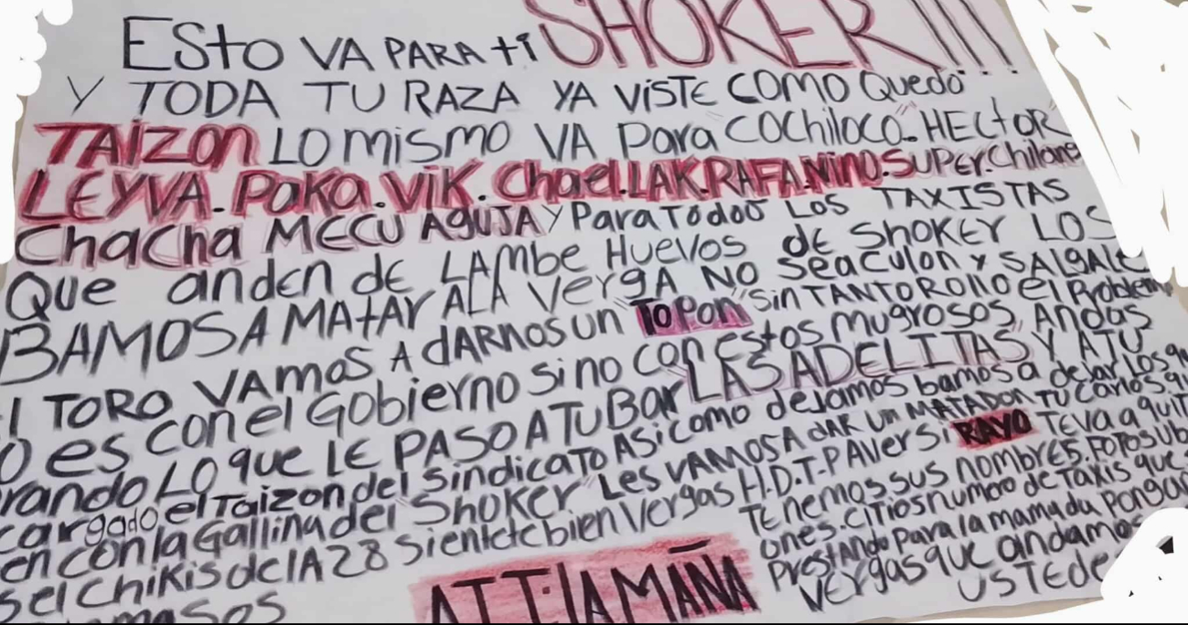 Se cree que el hallazgo esté relacionada con la narcomanta días antes la cual tenía amenazas dirigidas presuntamente taxistas.