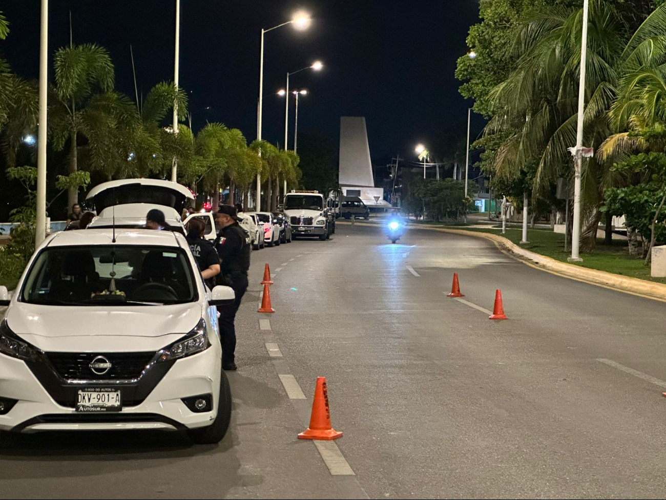 Alcoholímetro en el malecón de Campeche deja 11 autos enviados al corralón y cuatro detenidos