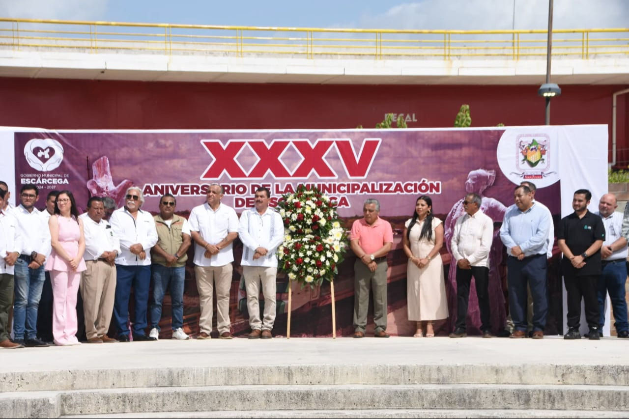 Se realizó una ceremonia por los 35 años de la municipalización de Escárcega