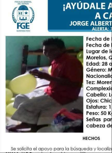 La denuncia de la desaparición del sujeto se realizó ante la Fiscalía General del Estado La denuncia de la desaparición del sujeto se realizó ante la Fiscalía General del Estado