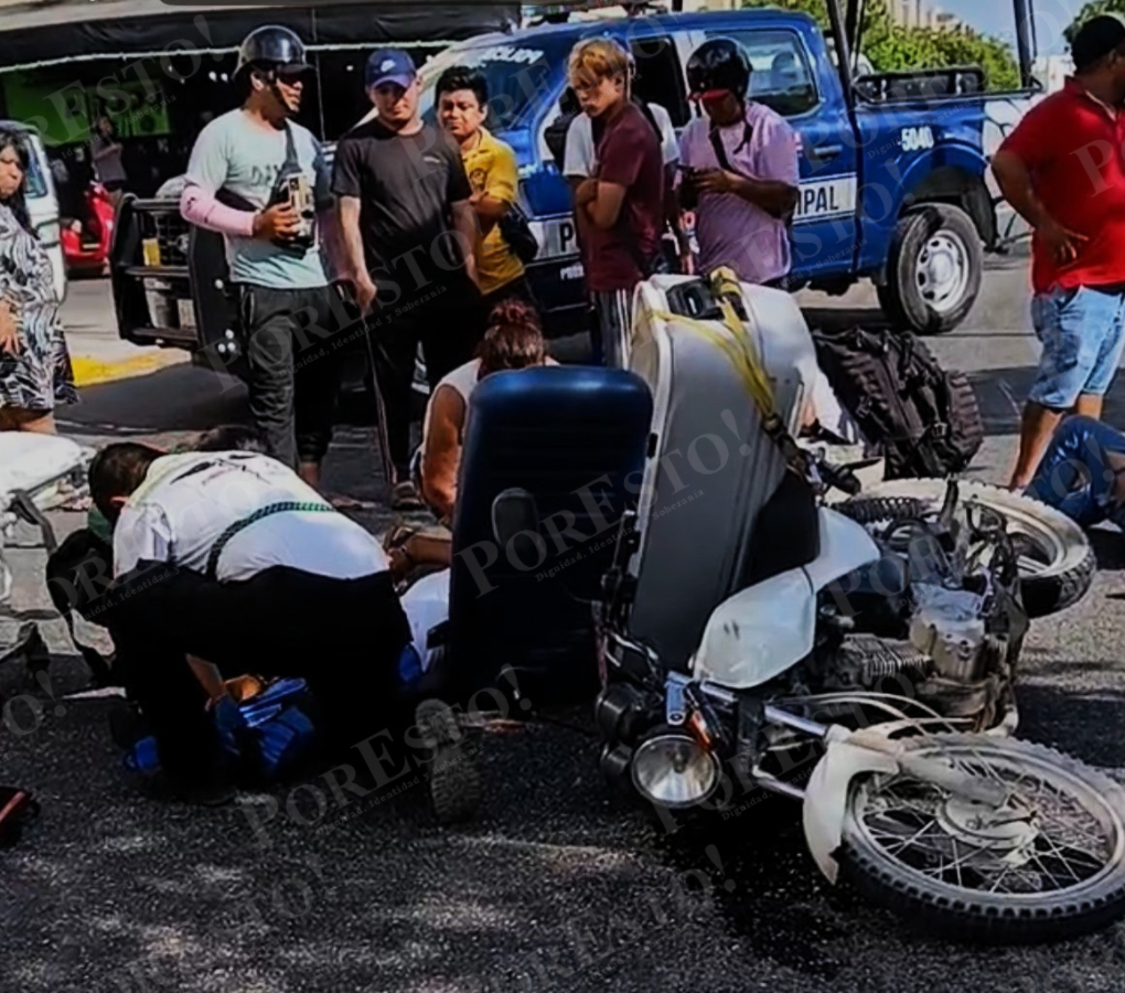 La mujer sufrió lesiones en el rostro y en sus dos piernas
