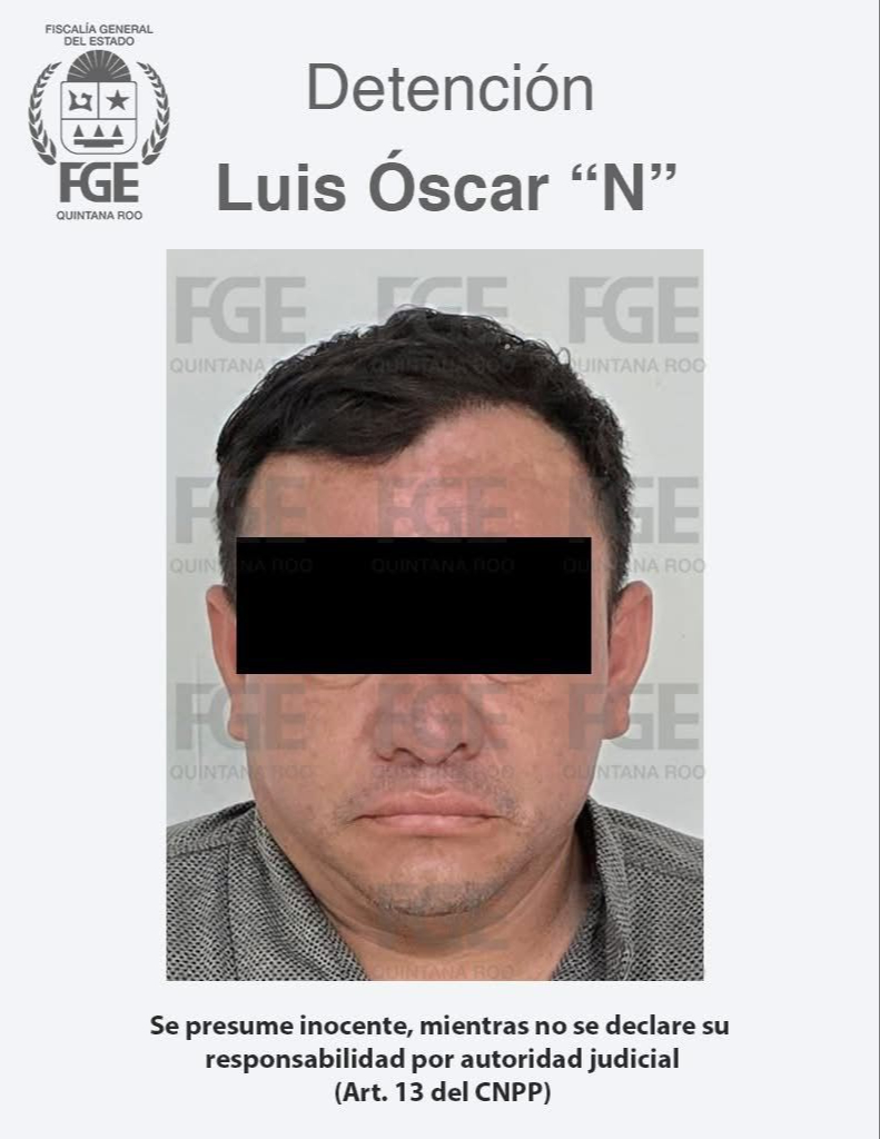 Luis Óscar “N”, quien además es investigado por su presunta participación en la colocación de mantas con amenazas a civiles Luis Óscar “N”, quien además es investigado por su presunta participación en la colocación de mantas con amenazas a civiles