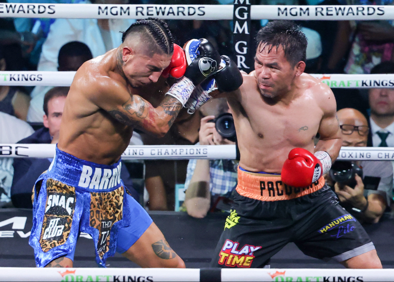 Manny Pacquiao lució en su regreso al ring frente a Barrios. Manny Pacquiao lució en su regreso al ring frente a Barrios.