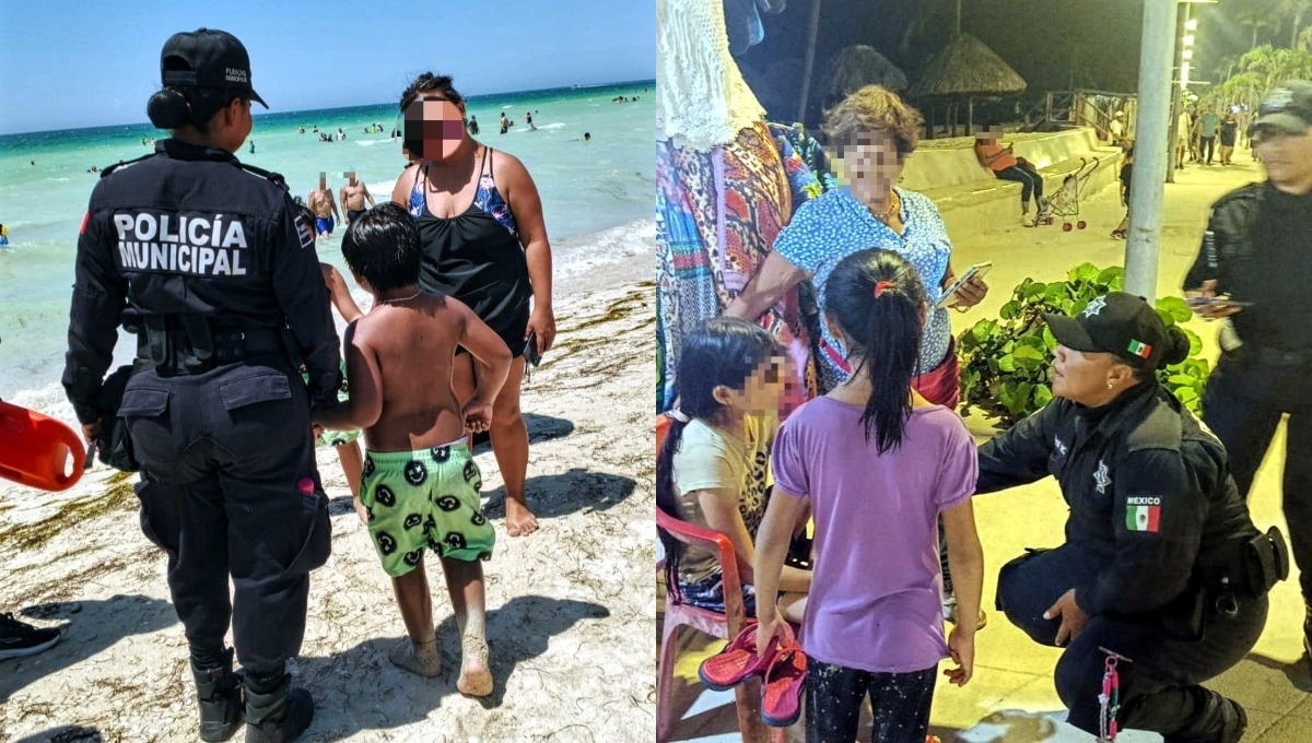 Elementos de la Policía Municipal reunieron a los menores con sus familiares