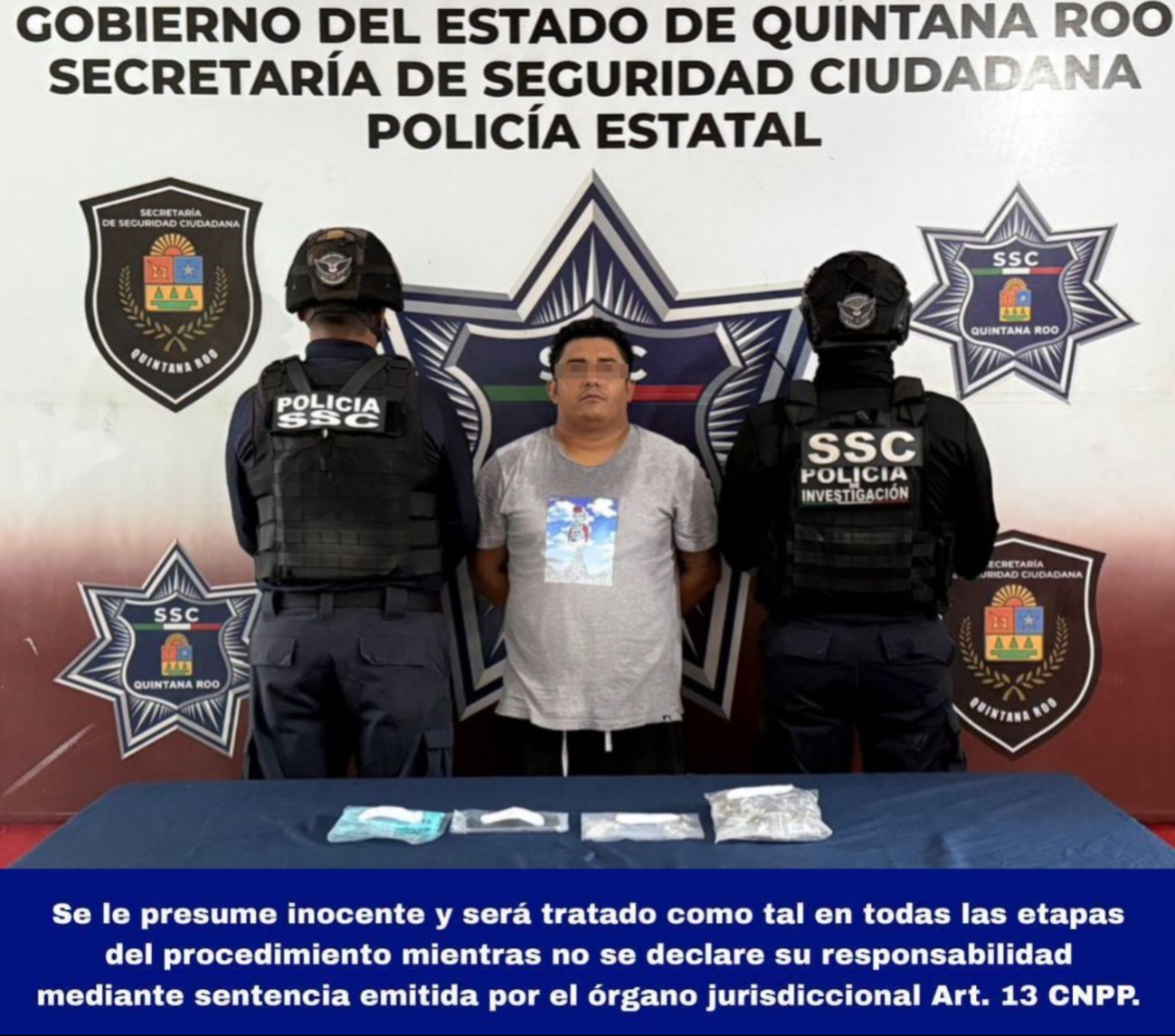 El sujeto fue presentado por la Secretaría de Seguridad Ciudadana. El sujeto fue presentado por la Secretaría de Seguridad Ciudadana.