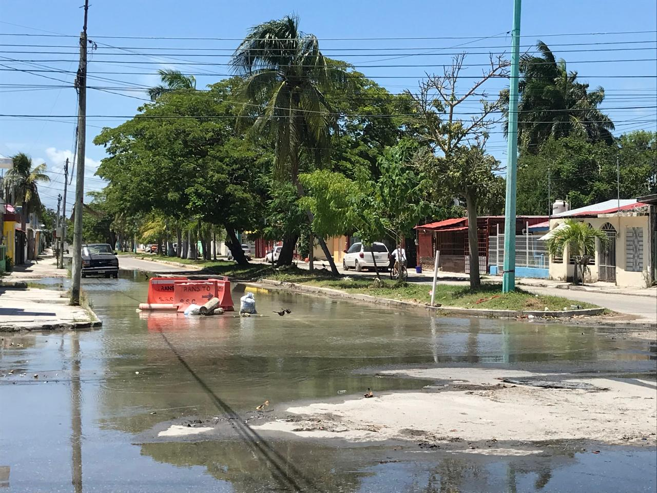 La fuga de agua no ha sido atendida y sigue desperdiciándose sin control.