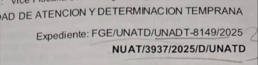 Adjuntaron una imagen de la denuncia ante la FGE Yucatán Adjuntaron una imagen de la denuncia ante la FGE Yucatán