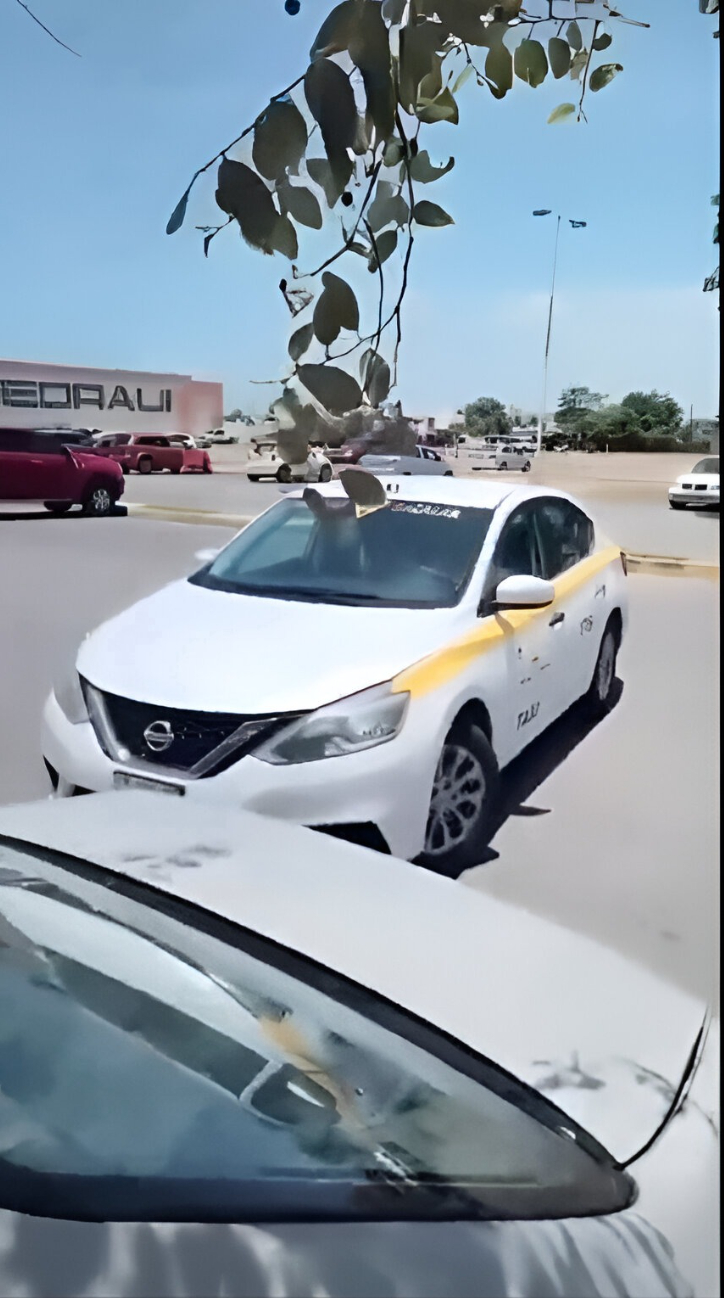 De acuerdo a la víctima, este es uno de los taxis involucrados en la agresión. De acuerdo a la víctima, este es uno de los taxis involucrados en la agresión.
