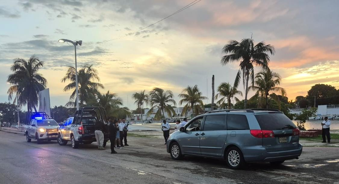 La camioneta asegurada es una Toyota Sienna color azul, con placas de Campeche. La camioneta asegurada es una Toyota Sienna color azul, con placas de Campeche.