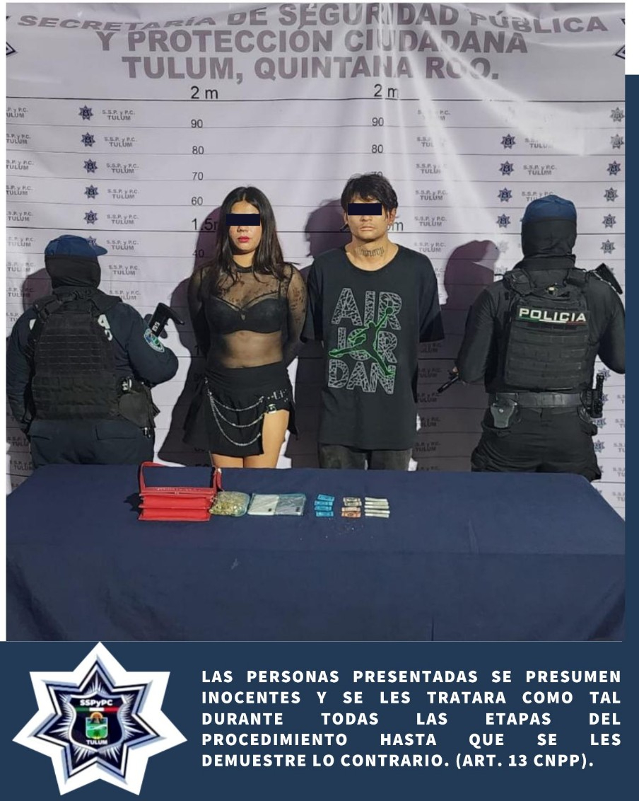 Los detenidos fueron identificados como Josué N y Sofía N ambos originarios de Guadalajara Los detenidos fueron identificados como Josué N y Sofía N ambos originarios de Guadalajara