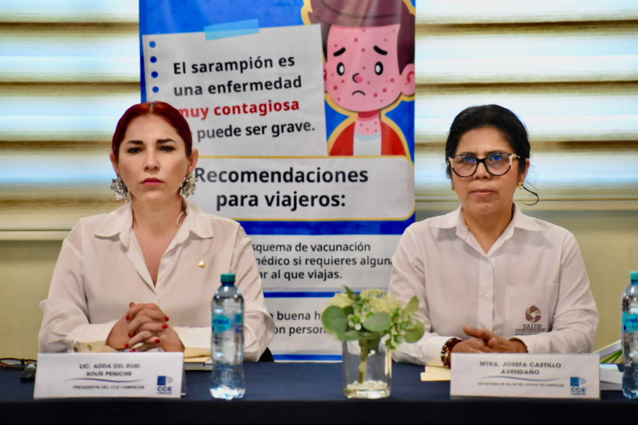 Sarampión en Campeche: Empresarios se suman a la lucha preventiva con Salud estatal