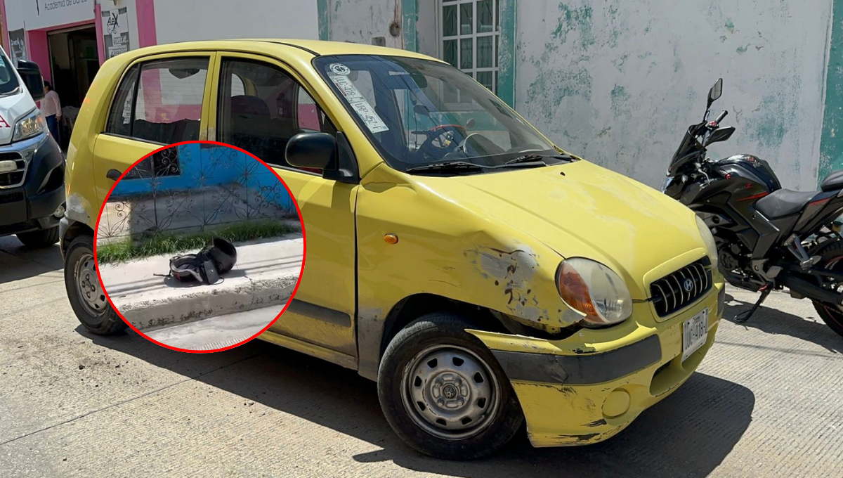Madre e hijo resultan heridos tras choque provocado por conductora en Campeche 