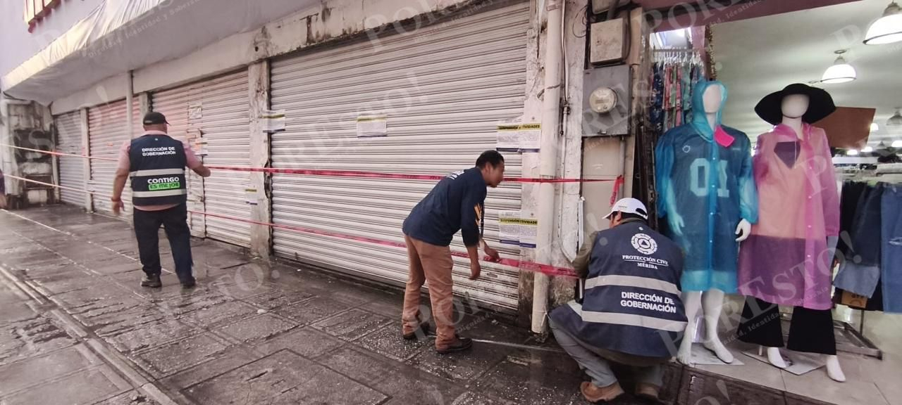 Autoridades encuentran fallas estructurales e el cuadro principal del centro de Mérida.