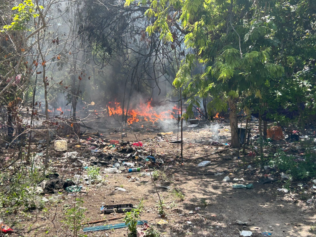 El predio también sirve como refugio para personas en situación de calle El predio también sirve como refugio para personas en situación de calle