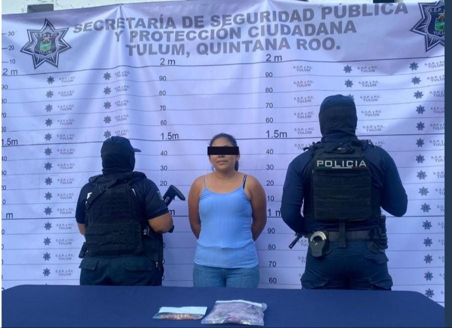 La detenida fue identificada como Martha “N”, quien poseía marihuana y cristal La detenida fue identificada como Martha “N”, quien poseía marihuana y cristal