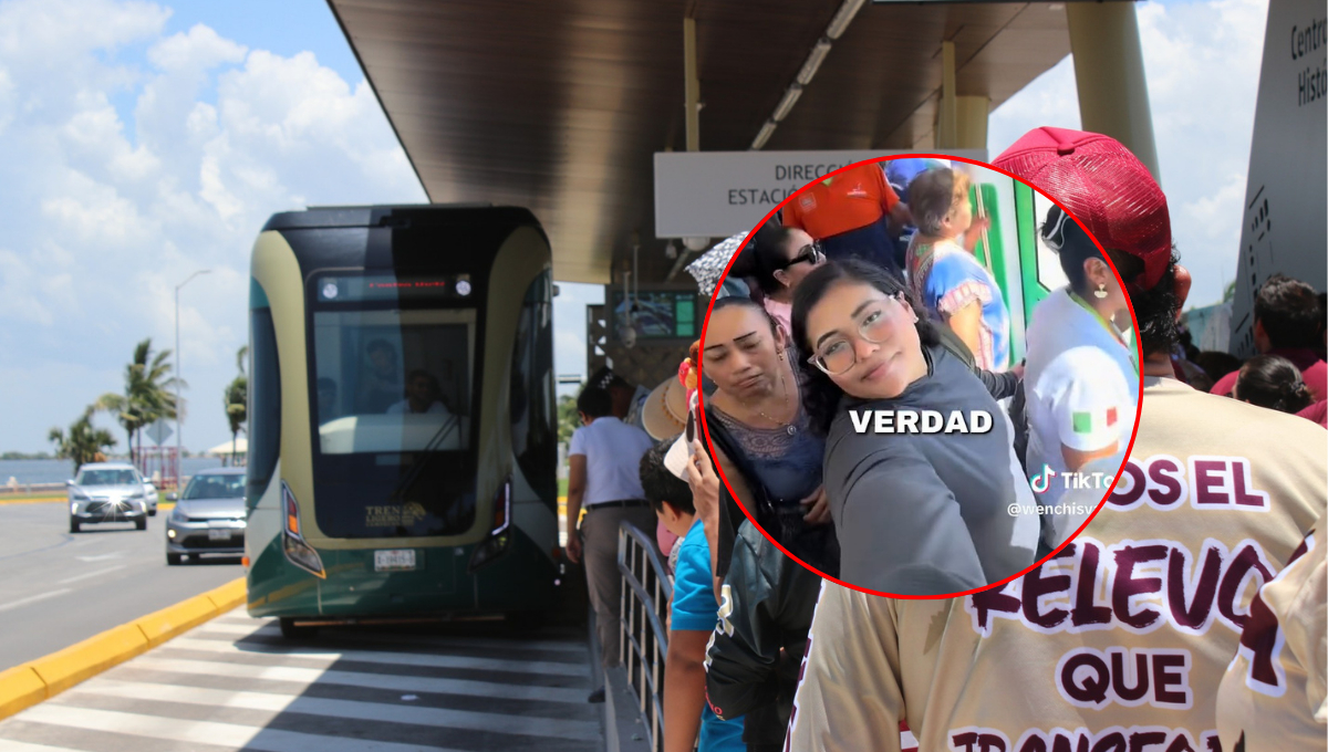 La usuaria de TikTok wenchisvalenz compartió su primera experiencia a bordo del Tren Ligero de Campeche