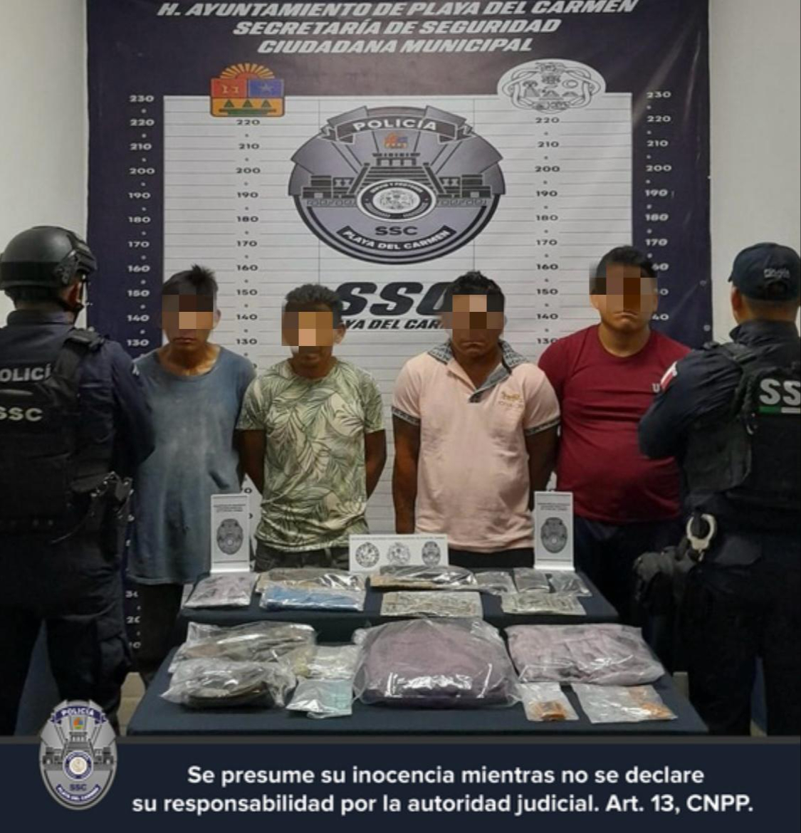 Los detenidos fueron identificados como Noé “N”, Guillermo “N”, Margarito “N” y Felipe “N” Los detenidos fueron identificados como Noé “N”, Guillermo “N”, Margarito “N” y Felipe “N”