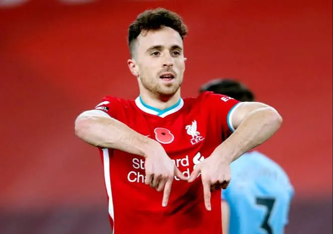 Diogo Jota en el Liverpool