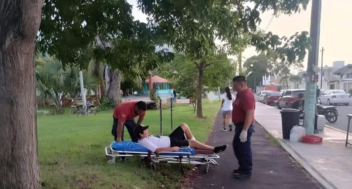 El hombre lesionado fue trasladado para recibir atención médica especializada.