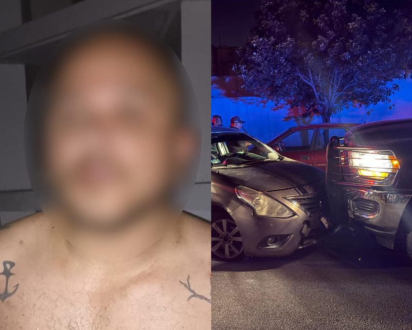 La persecución finalizó con un choque y con el aseguramiento del hombre
