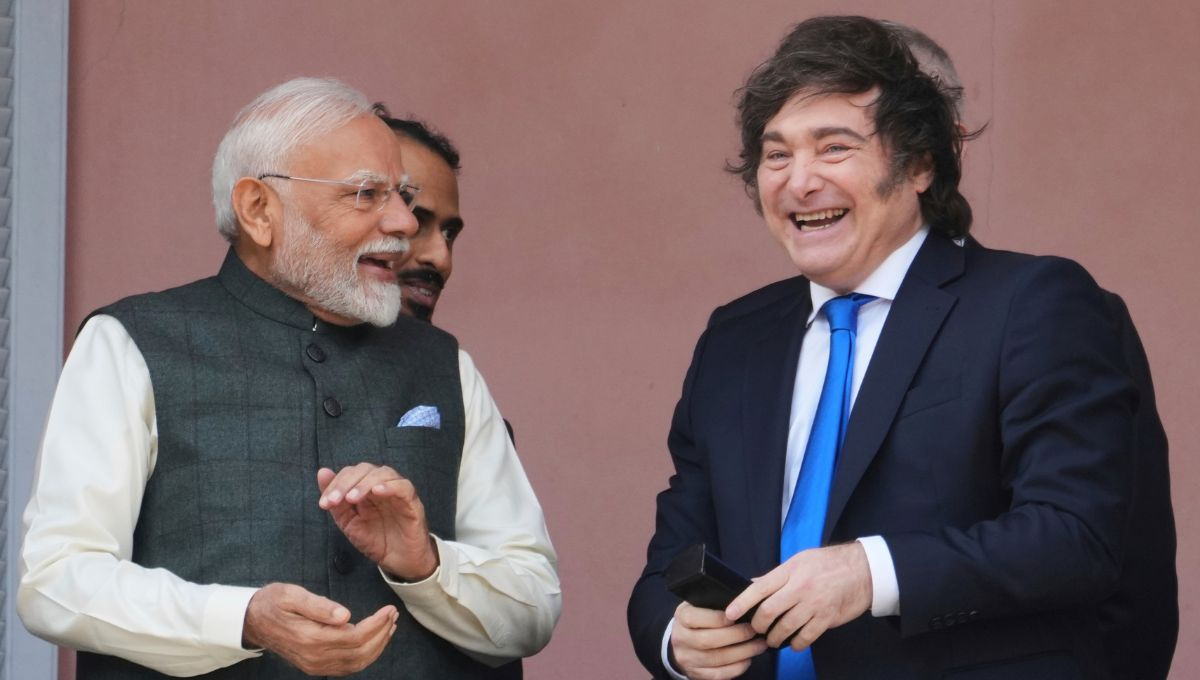 Narendra Modi, primer ministro de la India y Javier Milei, presidente de Argentina Narendra Modi, primer ministro de la India y Javier Milei, presidente de Argentina