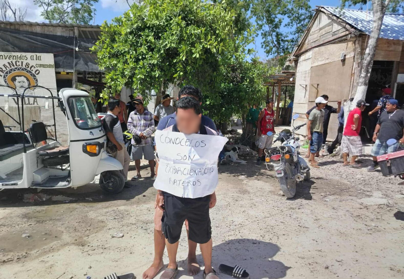 Al ser capturados por los habitantes fueron amarrados y expuestos en la calle