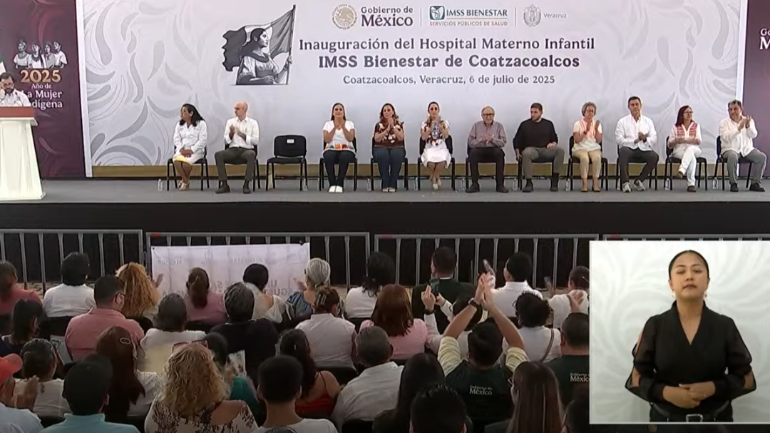 Claudia Sheinbaum encabeza la inauguración del Hospital Materno Infantil de Coatzacoalcos