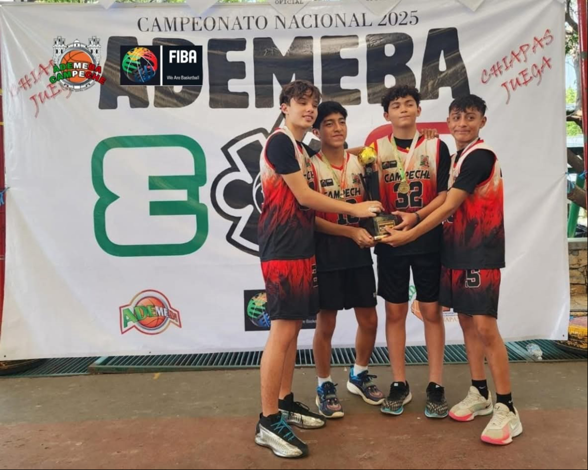 Orgullo campechano: Jóvenes basquetbolistas logran medalla de plata en Olimpiada Nacional 2025