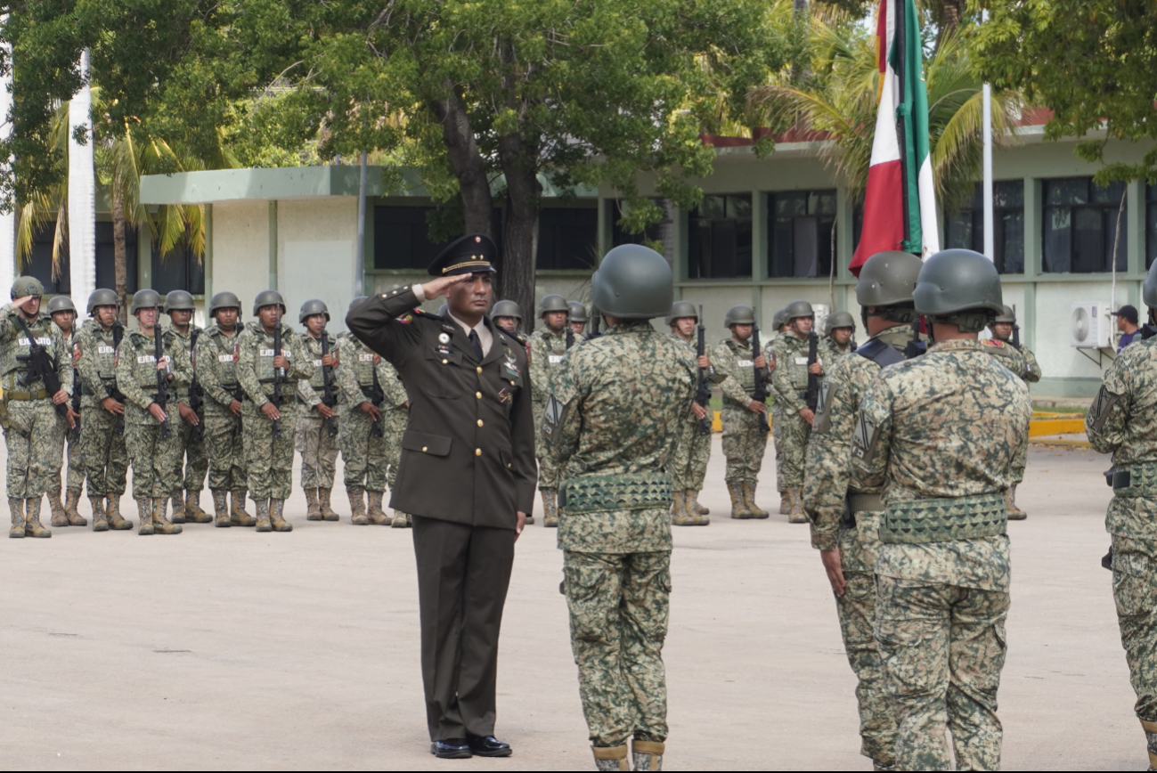 Abel Muñoz Sánchez toma protesta como Comandante Interino del 10mo Batallón de Infantería en Campeche