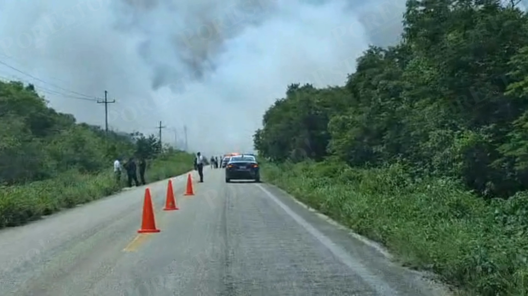 Reportan misterioso incendio en el basurero municipal de Felipe Carrillo Puerto