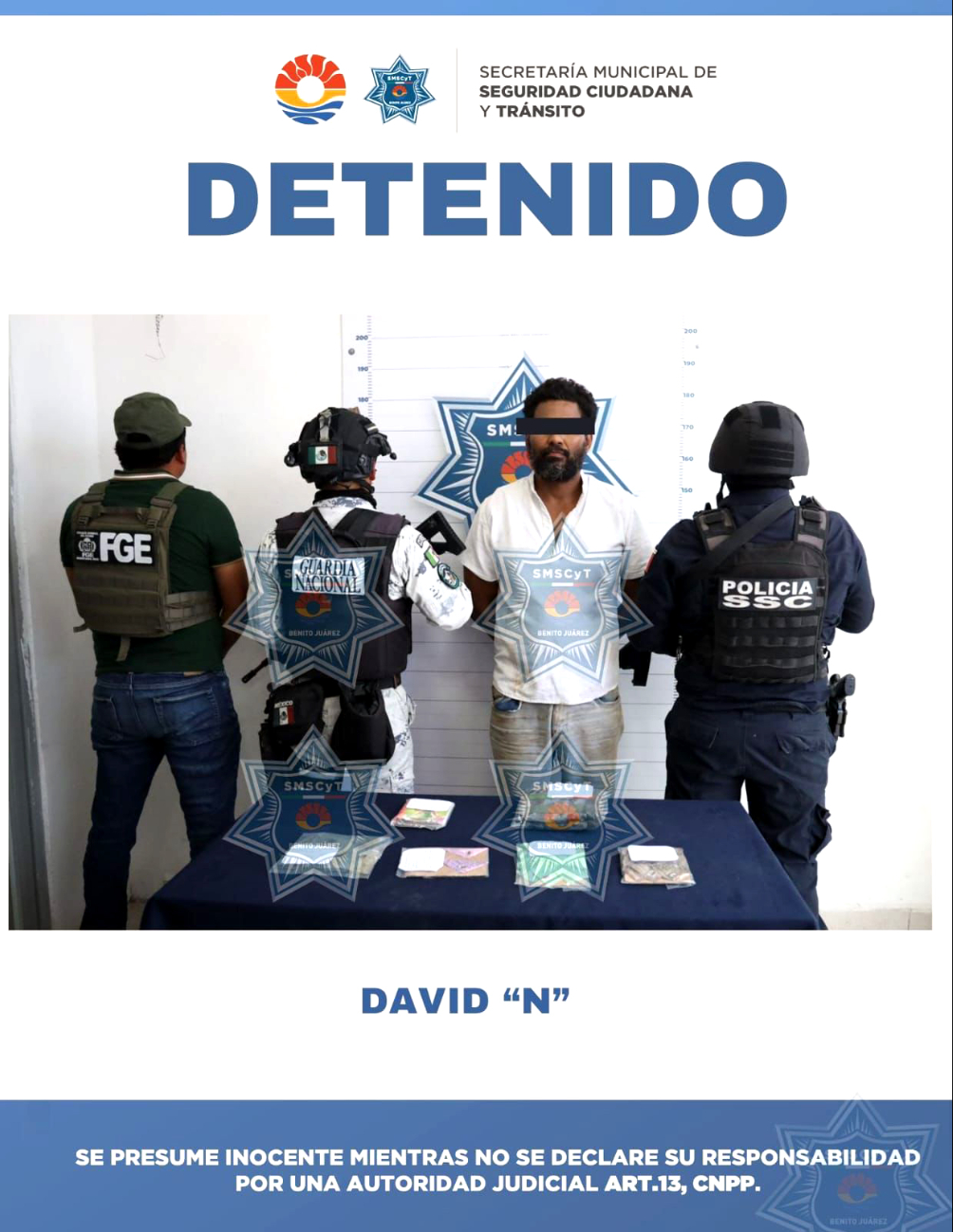 David “N”, de 40 años, fue sorprendido en la colonia Tres Reyes. David “N”, de 40 años, fue sorprendido en la colonia Tres Reyes.