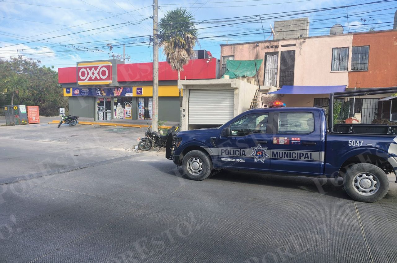 Policía Municipal respondió al llamado de emergencia y lograron detener al sujeto.