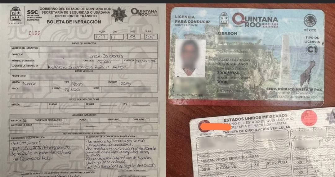 Sancionan a taxista que se volaba los altos en la ciudad de Chetumal Sancionan a taxista que se volaba los altos en la ciudad de Chetumal