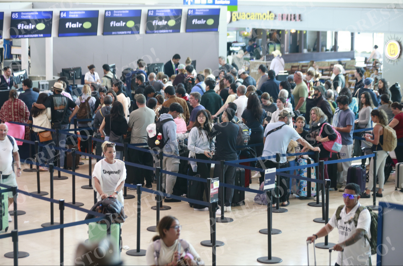 Más de 2,100 pasajeros se vieron afectados por las cancelaciones de 14 vuelos en Cancún
