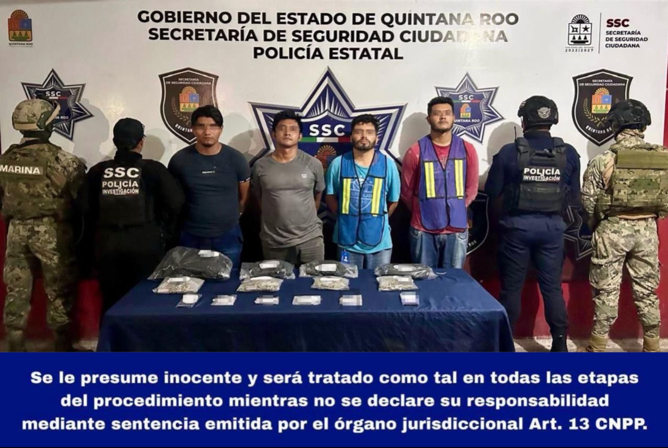 los detenidos fueron puestos a disposición de la Fiscalía Especializada en Combate al Delito de Narcomenudeo