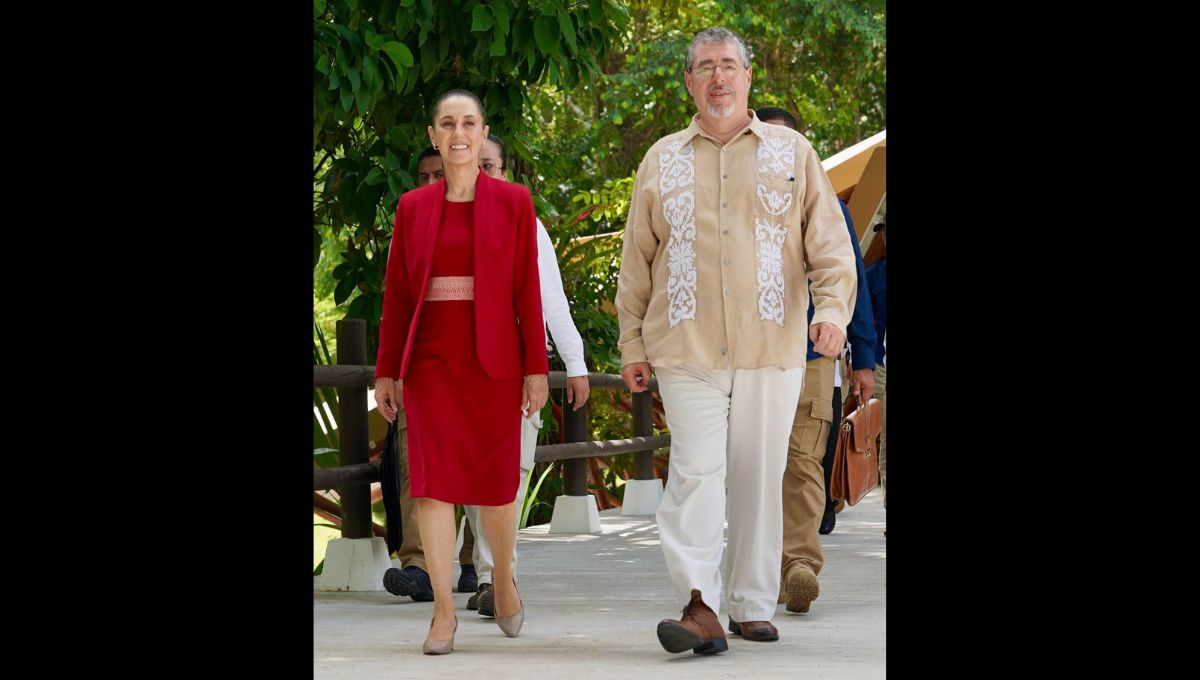 Claudia Sheinbaum, presidenta de México y Bernardo Arévalo, presidente de Guatemala