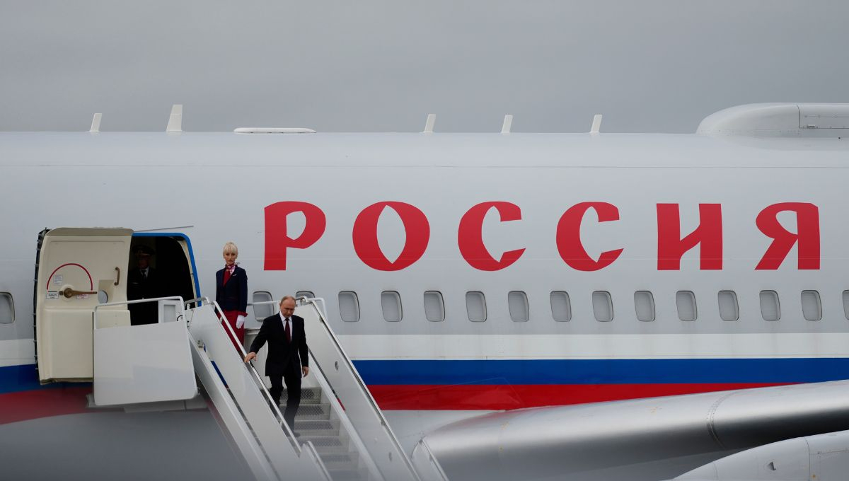 El presidente de Rusia, Vladirmir Putin. arribó a Alaska para su encuentro con el presidente de EU, Donald Trump