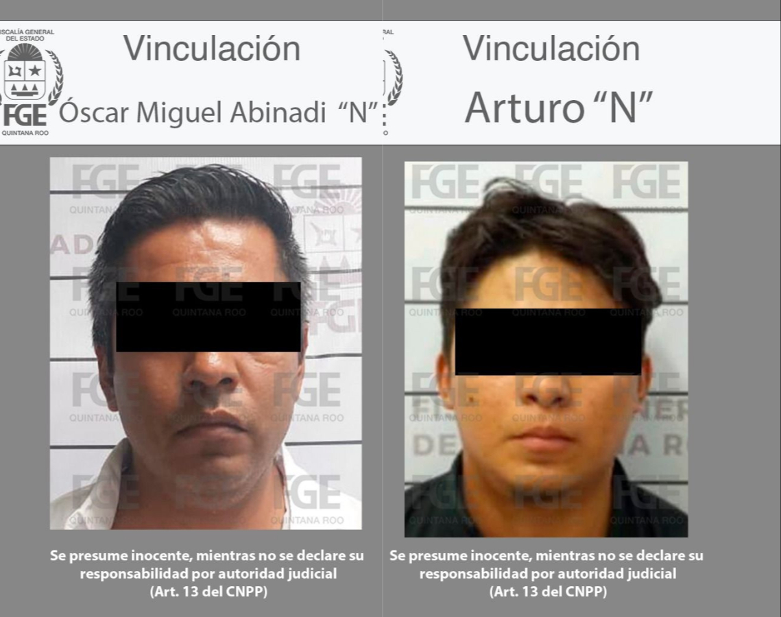Los sujetos fueron identificados como Óscar Miguel Abinadi “N” y Arturo “N”