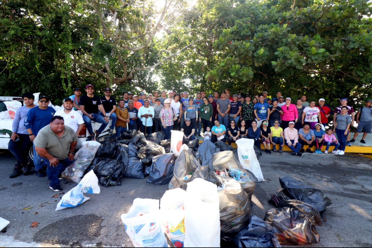 Recolectan más de media tonelada de basura tras jornada de limpieza