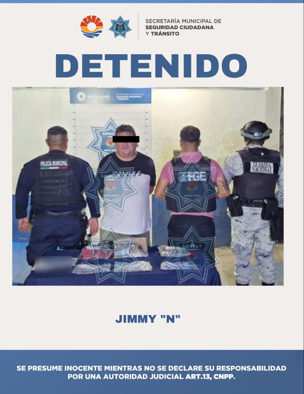 Se decomisoron dosis de marihuana, cristal y crack, además de un revólver calibre .38