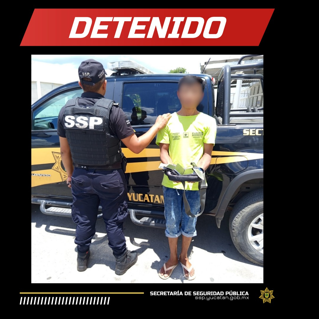 El acusado fue detenido por elementos policiacos de la SSP de Yucatán. El acusado fue detenido por elementos policiacos de la SSP de Yucatán.
