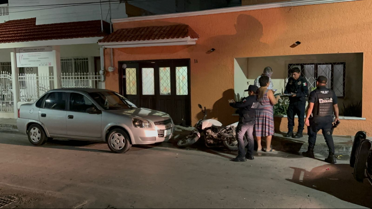 Motociclista lesionado llega a acuerdo tras accidente en Campeche