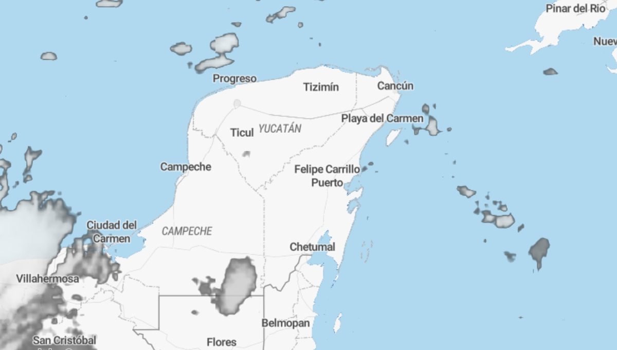 Se esperan lluvias en la península de Yucatán en los próximos días